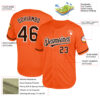Custom Orange Brown-White Mesh Authentic Throwback Baseball Jersey