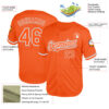 Custom Orange White-Gray Mesh Authentic Throwback Baseball Jersey