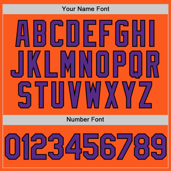 Custom Orange Purple-Black Mesh Authentic Throwback Baseball Jersey