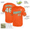 Custom Orange White-Kelly Green Mesh Authentic Throwback Baseball Jersey