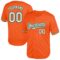 Custom Orange White-Kelly Green Mesh Authentic Throwback Baseball Jersey