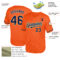 Custom Orange Navy Cream-Old Gold Mesh Authentic Throwback Baseball Jersey