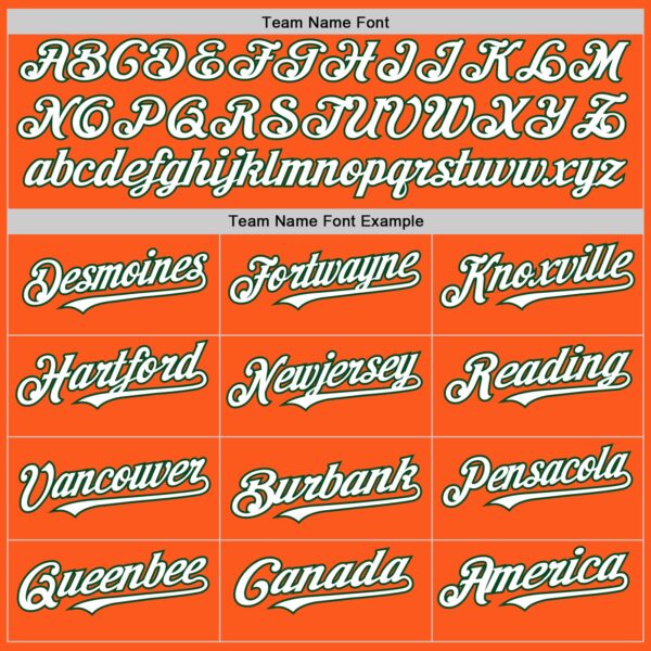 Custom Orange White-Green Mesh Authentic Throwback Baseball Jersey