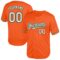 Custom Orange White-Green Mesh Authentic Throwback Baseball Jersey