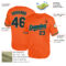Custom Orange Black-Teal Mesh Authentic Throwback Baseball Jersey