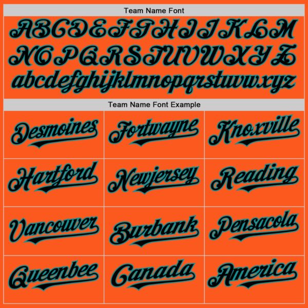 Custom Orange Black-Teal Mesh Authentic Throwback Baseball Jersey