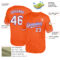 Custom Orange White-Purple Mesh Authentic Throwback Baseball Jersey