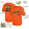 Custom Orange Black-Old Gold Mesh Authentic Throwback Baseball Jersey