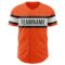 Custom Orange Black-White Authentic Baseball Jersey