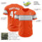 Custom Orange White-Gray Authentic Baseball Jersey