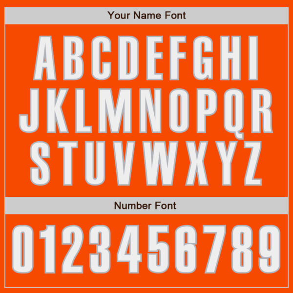 Custom Orange White-Gray Authentic Baseball Jersey