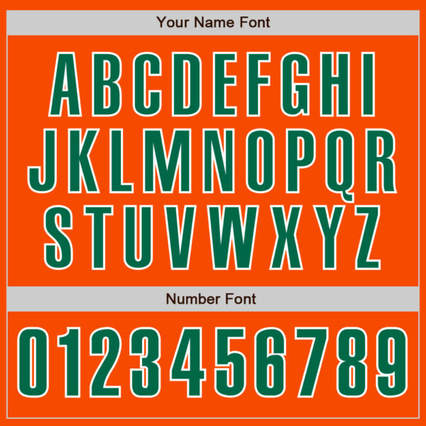 Custom Orange Kelly Green-White Authentic Baseball Jersey