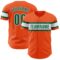 Custom Orange Kelly Green-White Authentic Baseball Jersey