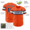 Custom Orange Navy-White Authentic Baseball Jersey