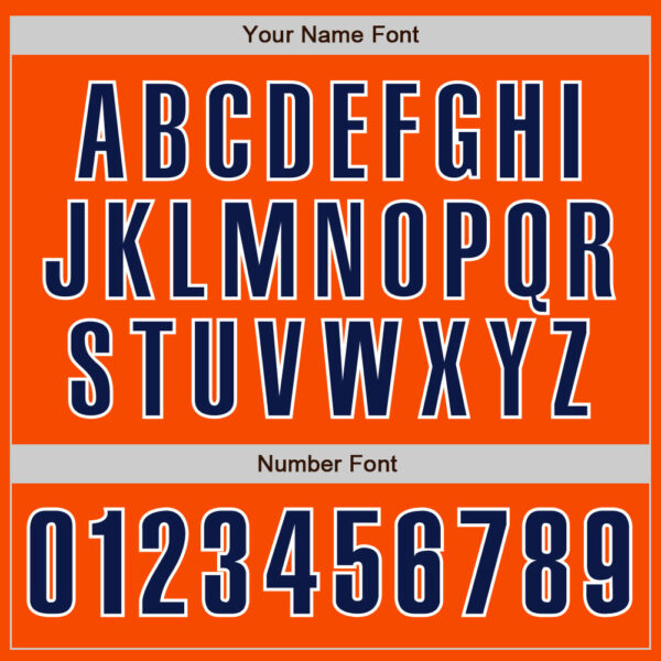 Custom Orange Navy-White Authentic Baseball Jersey