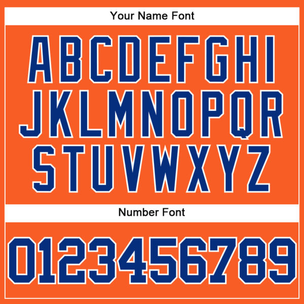 Custom Orange Royal-White Mesh Authentic Throwback Baseball Jersey