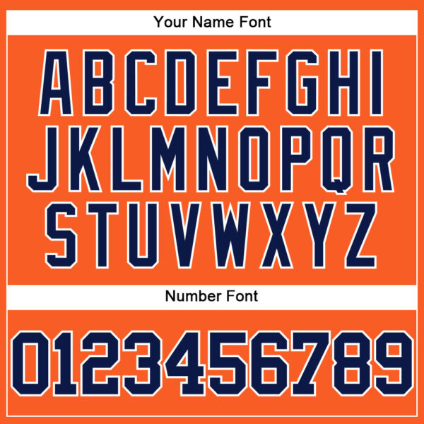 Custom Orange Navy-White Mesh Authentic Throwback Baseball Jersey