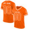 Custom Orange White Mesh Authentic Throwback Football Jersey