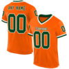 Custom Orange Green-White Mesh Authentic Throwback Football Jersey