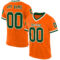Custom Orange Green-White Mesh Authentic Throwback Football Jersey
