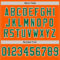 Orange0487-3 Custom Orange Kelly Green-White Mesh Authentic Throwback Football Jersey