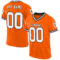 Custom Orange White-Black Mesh Authentic Throwback Football Jersey