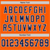 Custom Orange Navy-White Mesh Authentic Throwback Football Jersey