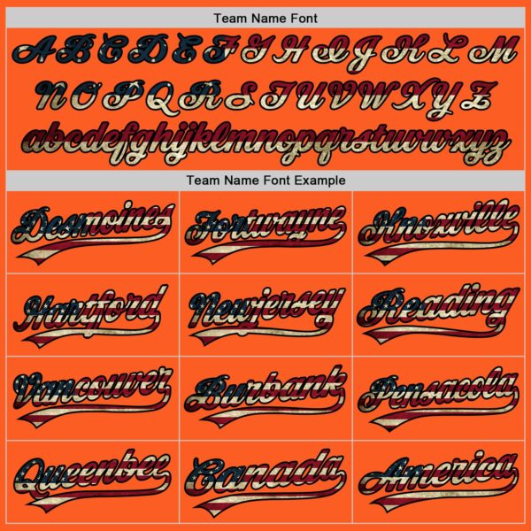 Custom Orange Vintage USA Flag-Black Authentic Throwback Baseball Jersey