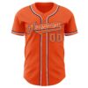 Custom Orange White-Navy Authentic Baseball Jersey
