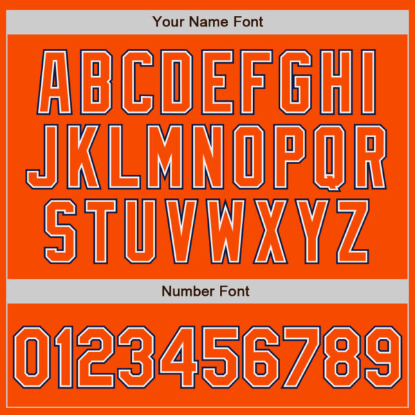 Custom Orange White-Navy Authentic Baseball Jersey