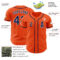 Custom Orange Navy-White Authentic Baseball Jersey
