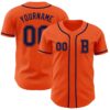 Custom Orange Navy Authentic Baseball Jersey