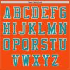 Custom Orange Teal-White Authentic Baseball Jersey