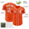 Custom Orange White-Gray Authentic Baseball Jersey