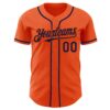 Custom Orange Navy Authentic Baseball Jersey