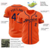 Custom Orange Navy Authentic Baseball Jersey