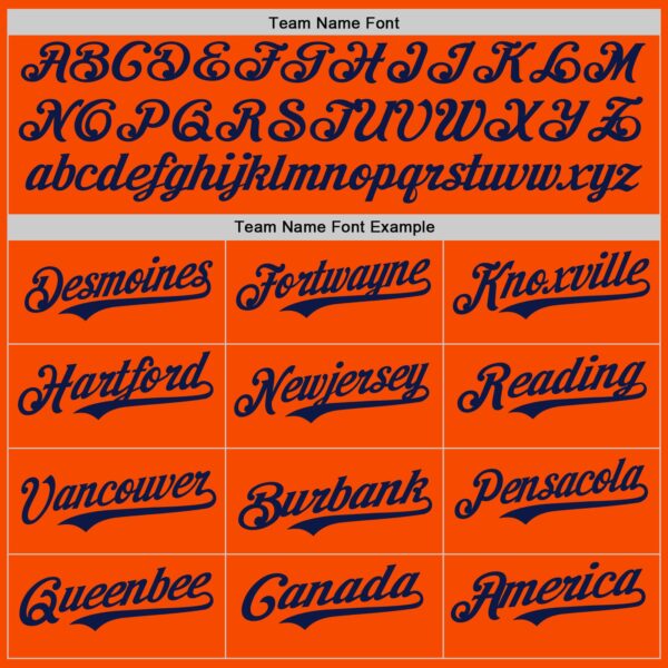 Custom Orange Navy Authentic Baseball Jersey