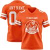 Custom Orange White Authentic Football Jersey