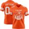 Orange0555-1 Custom Orange White Authentic Football Jersey