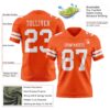 Custom Orange White Authentic Football Jersey