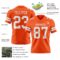 Orange0555-2 Custom Orange White Authentic Football Jersey