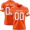 Orange0555 Custom Orange White Authentic Football Jersey