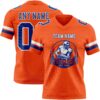 Custom Orange Royal-White Authentic Football Jersey