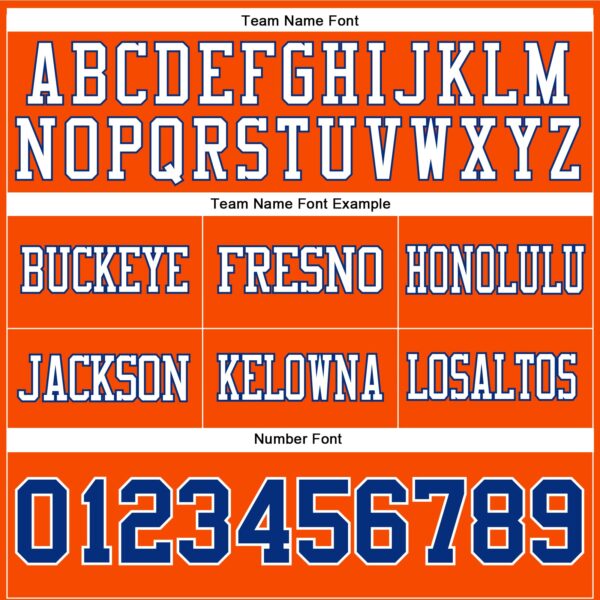 Custom Orange Royal-White Authentic Football Jersey