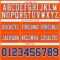 Orange0556-3 Custom Orange Royal-White Authentic Football Jersey