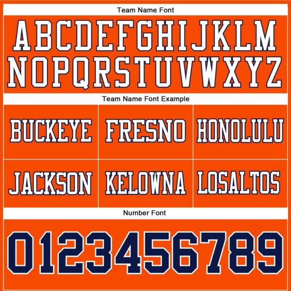 Custom Orange Navy-White Authentic Football Jersey