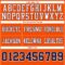 Orange0557-3 Custom Orange Navy-White Authentic Football Jersey