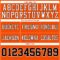 Orange0558-3 Custom Orange Black-White Authentic Football Jersey