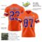 Orange0560-2 Custom Orange Purple-White Authentic Football Jersey