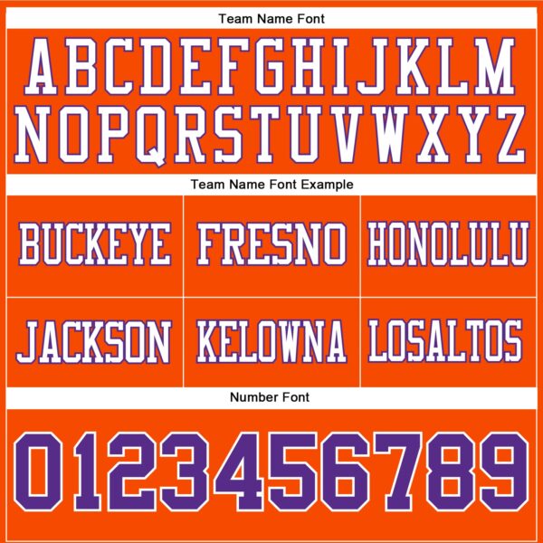 Custom Orange Purple-White Authentic Football Jersey